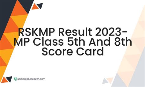 rskmp in admit card 2023|Rskmp Result 2023: RSKMP Result for 5th Class & 8th Class .